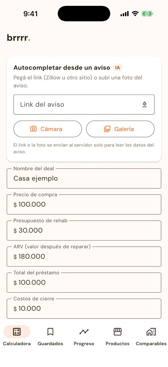 brrrr. — Autofill a listing · AI