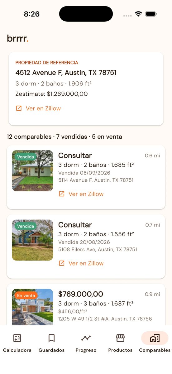 brrrr. — Zillow comparables