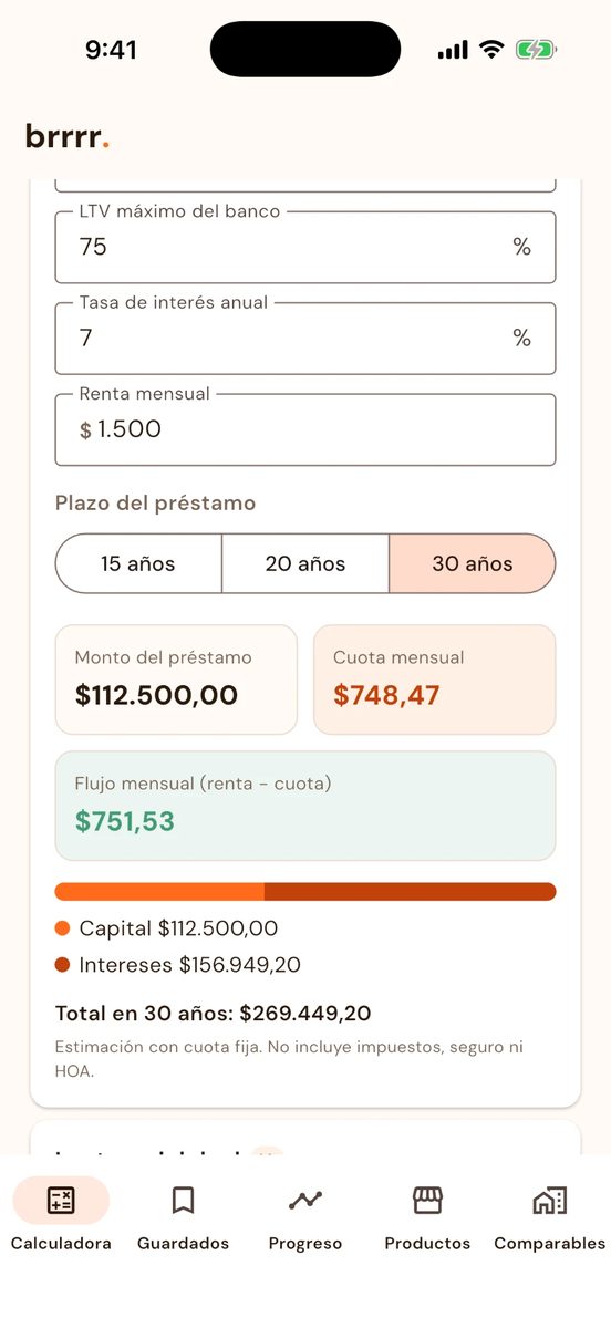 brrrr. — Mortgage simulator