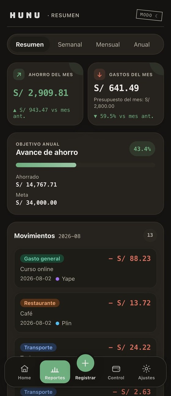 HUNU — Dark mode
